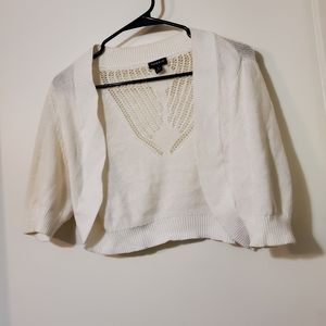 Torrid Cream colored cropped cover up